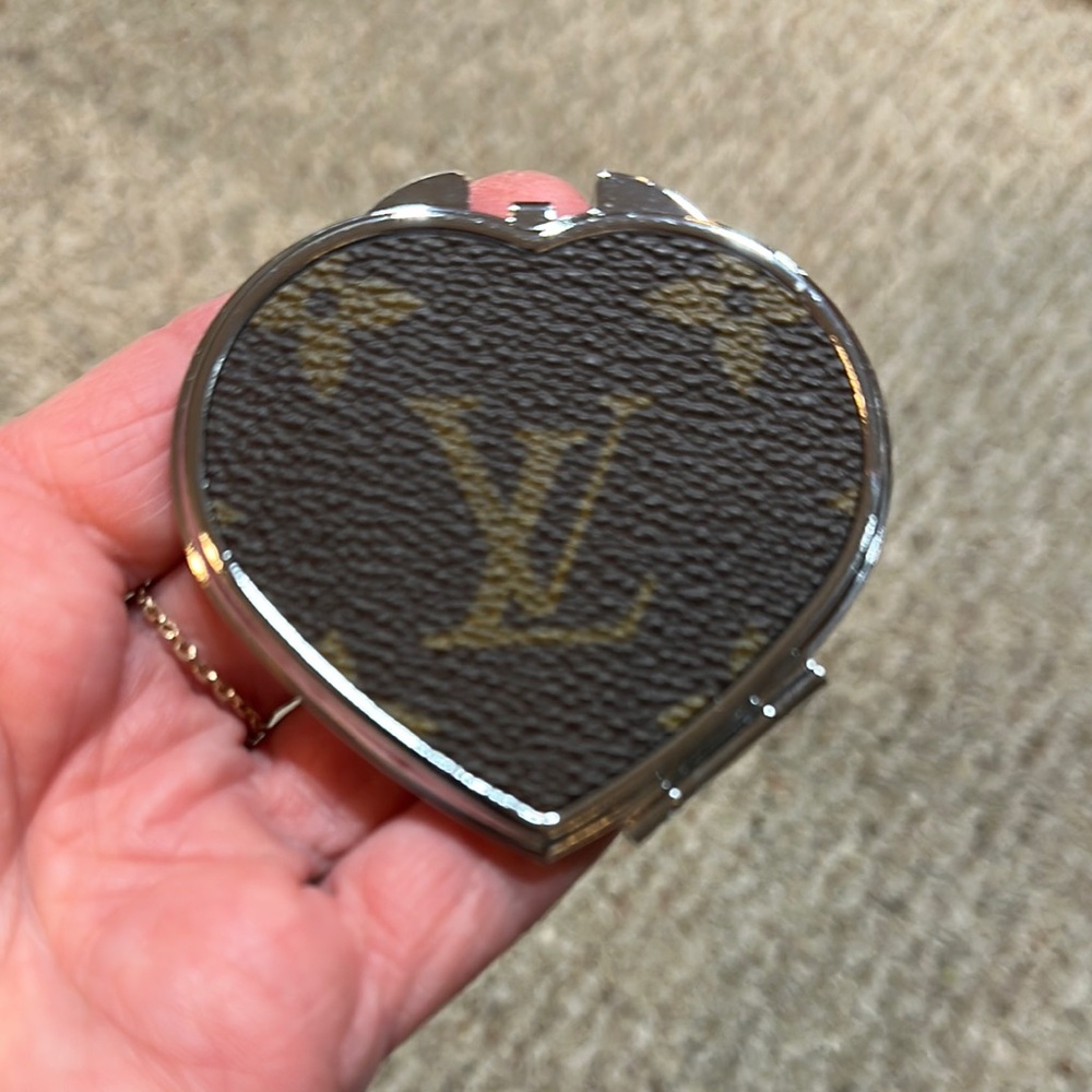 Upcycled LV heart mirror